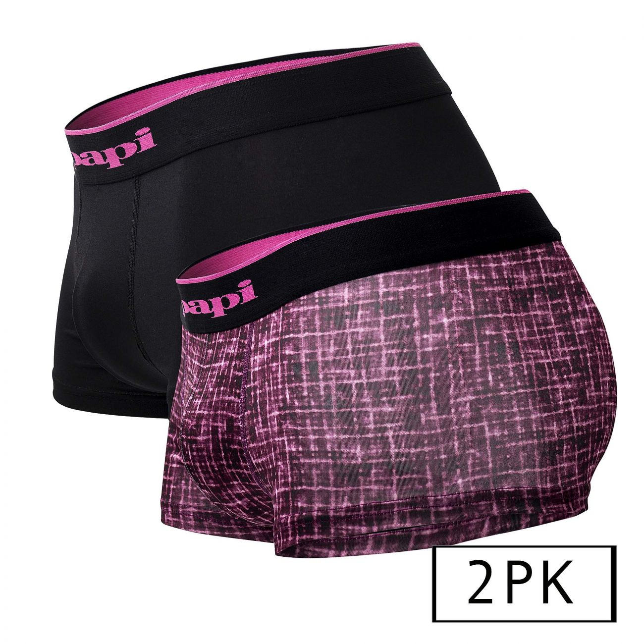 Papi UMPA048 Microflex Brazilian Trunks Berry-Texture