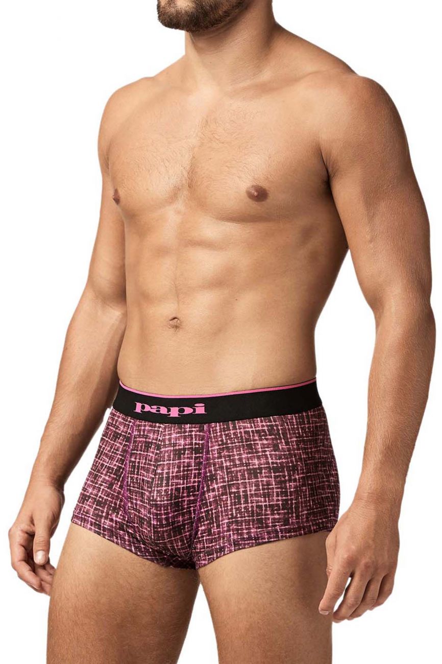 Papi UMPA048 Microflex Brazilian Trunks Berry-Texture