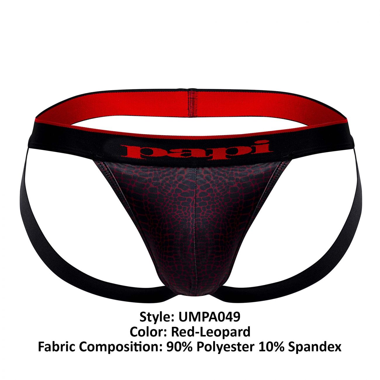 Papi UMPA049 Microflex Jockstrap Red-Leopard