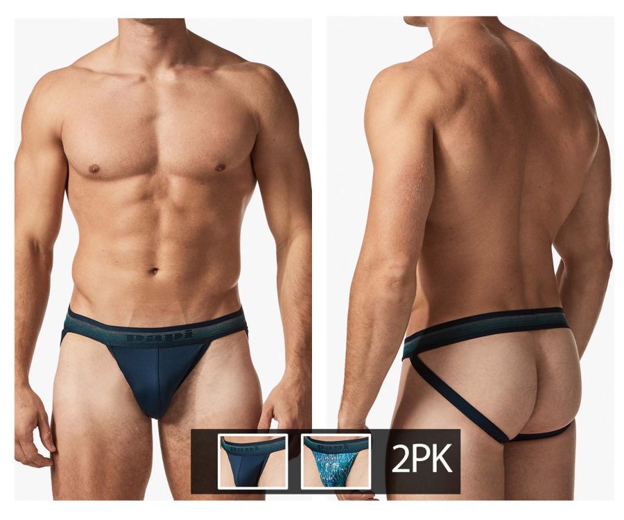 Papi UMPA108 2PK Microflex Performance Jockstrap Teal-Blue