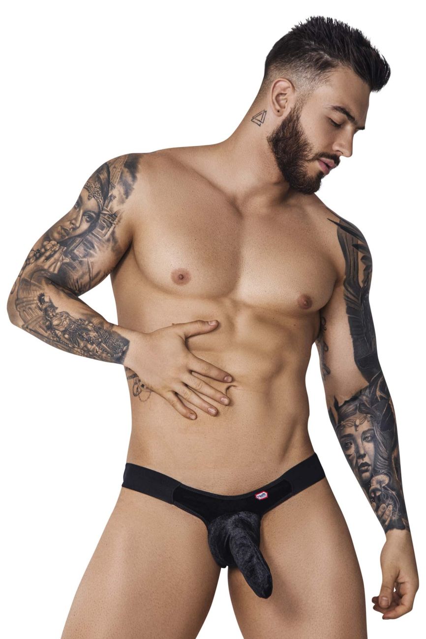 Pikante 1098 Clandestine Velvet Bikini Black