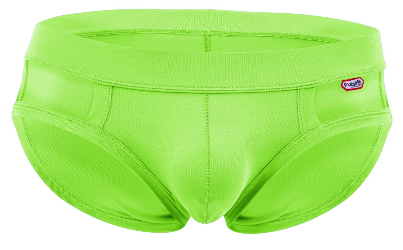 Pikante 2114 Lenox Mens Modern Minimalist Briefs Neon Green
