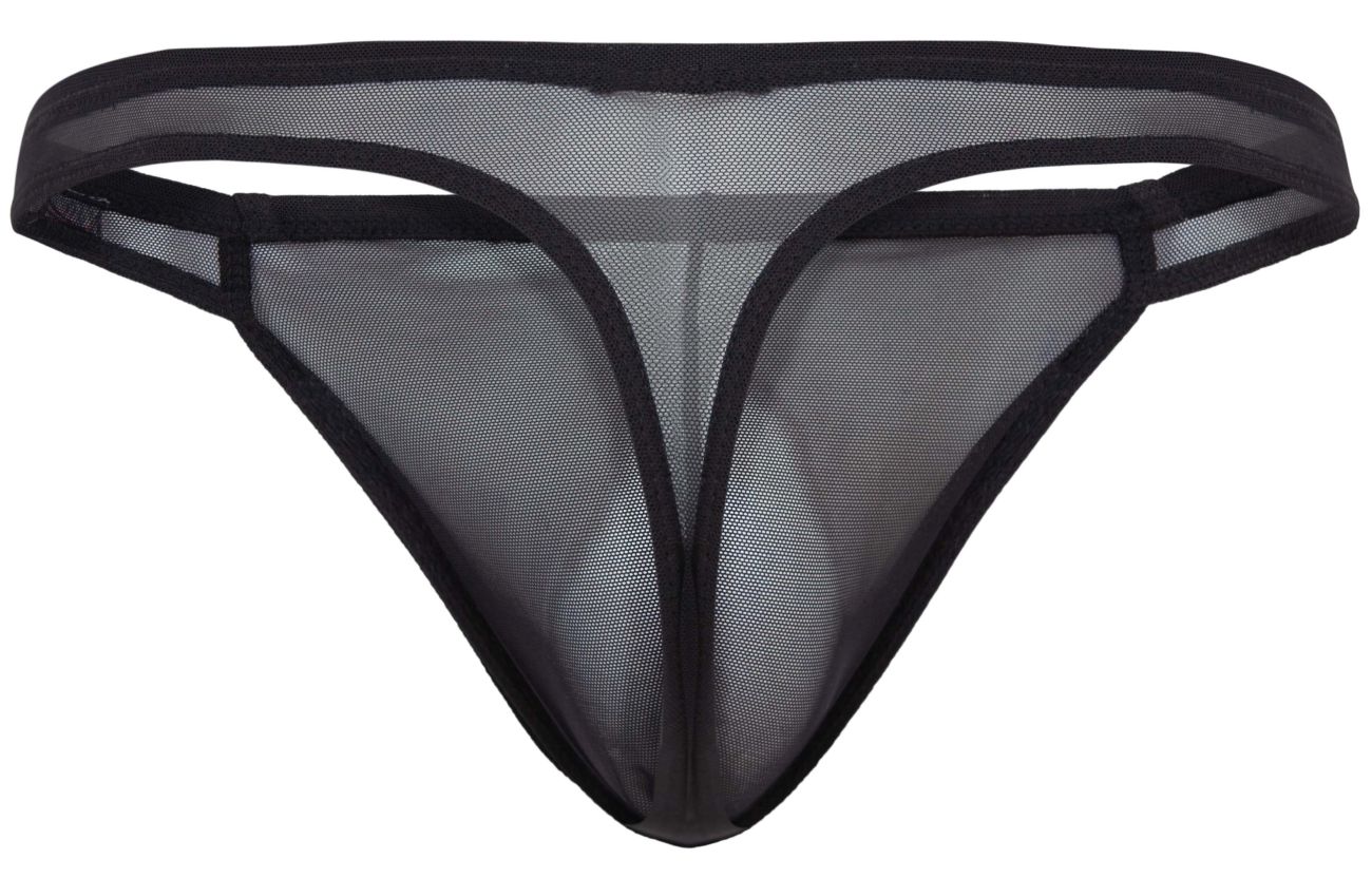 Pikante 2115 Amusing Mens Barely There Thongs Black