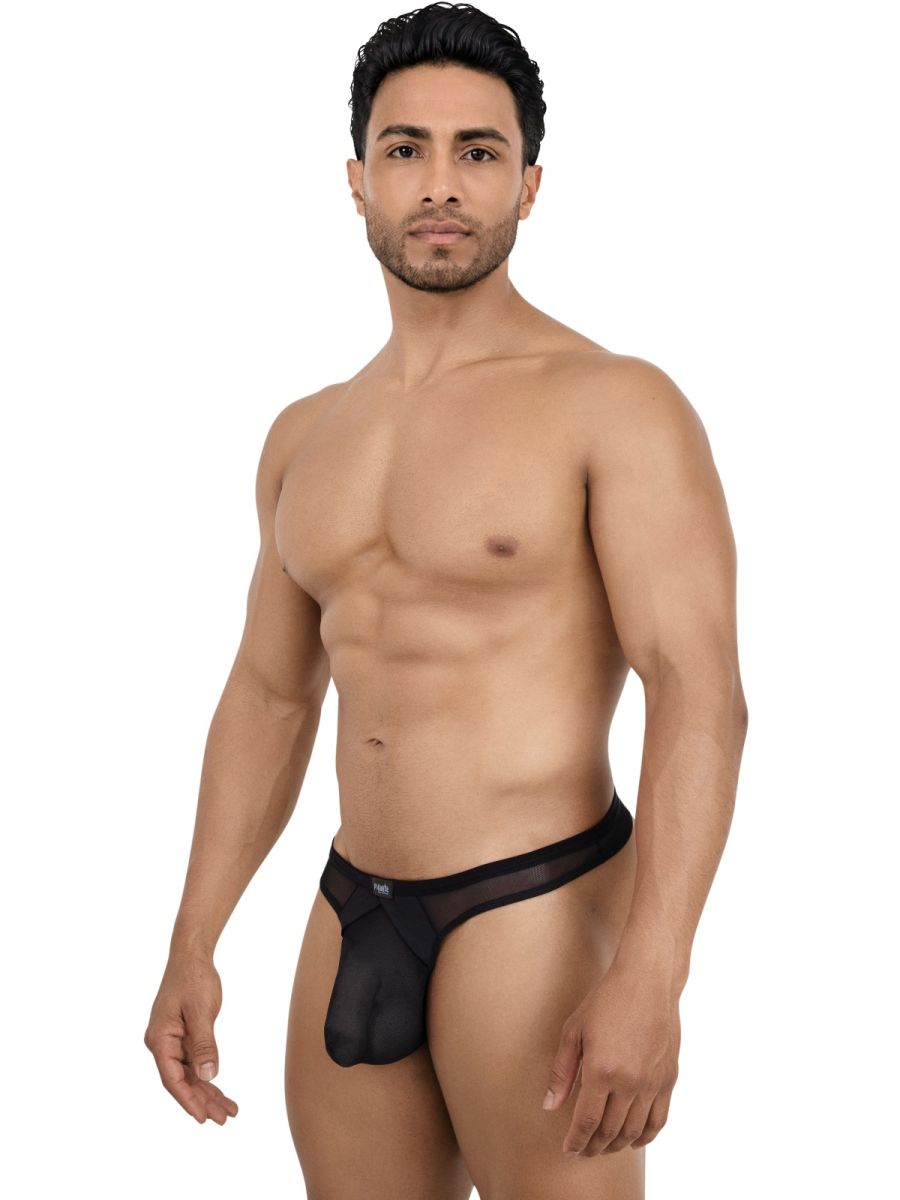 Pikante PIK 26098 Sobek Mens Modern and Sleek Sheer Thongs Black