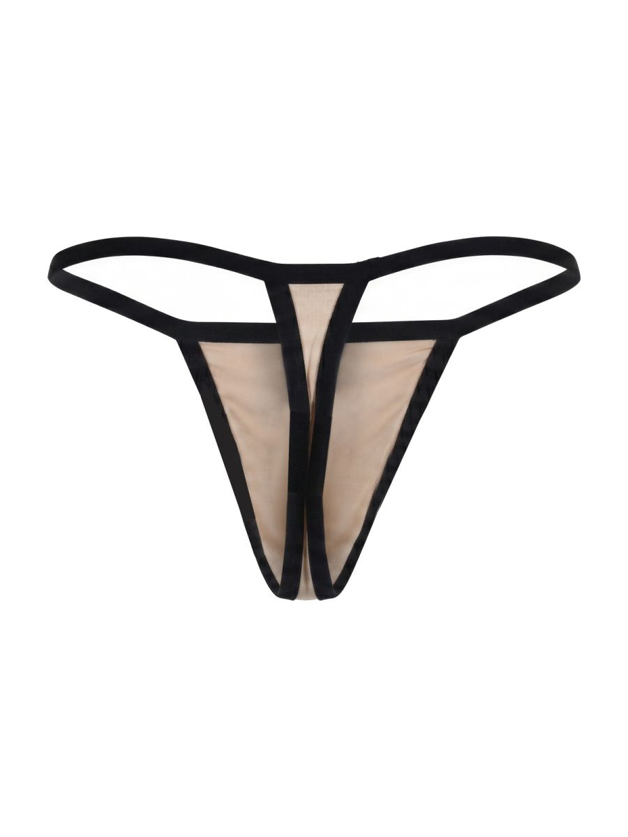 Pikante PIK 26108 Khonsu Mens Barely There Thongs Beige