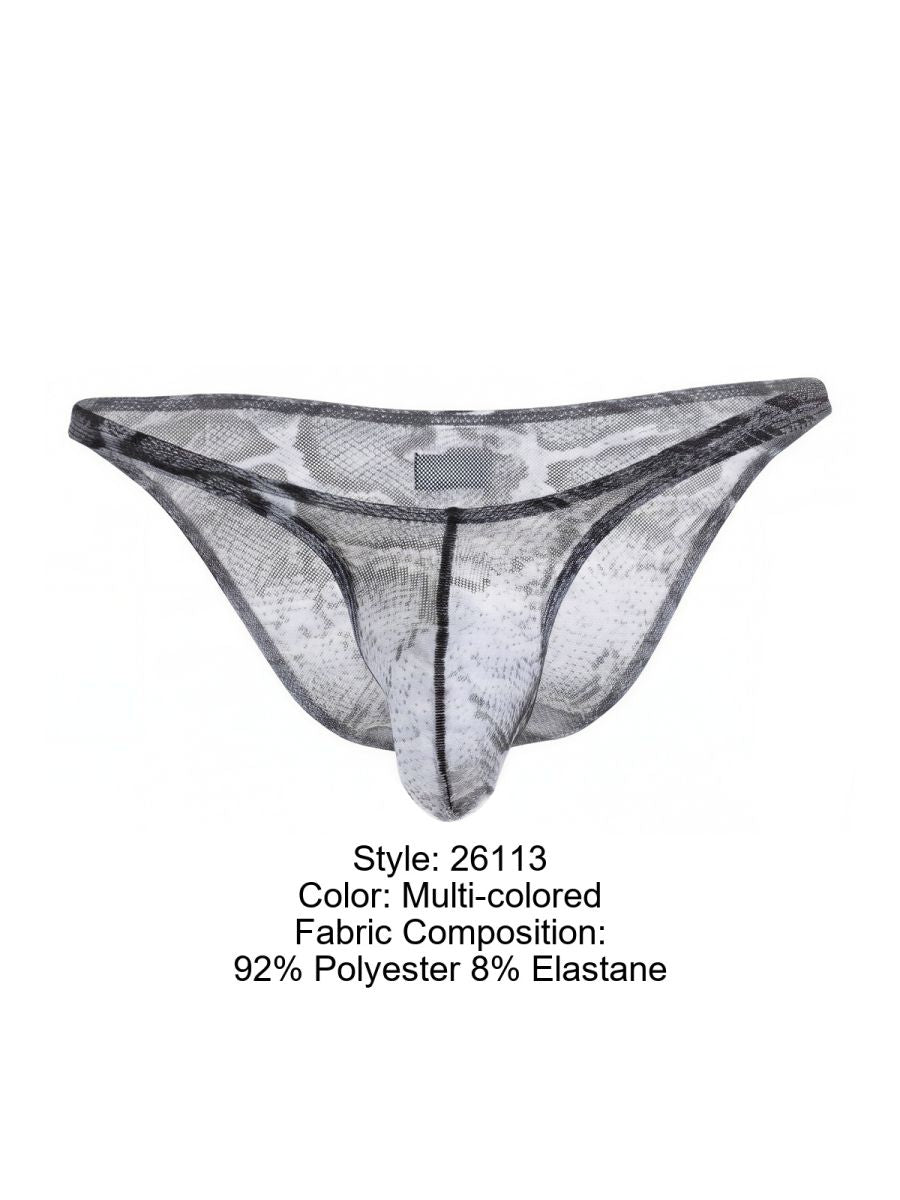 Pikante PIK 26113 Piton Mens Animal Snake Print Bikini Multi-coloured