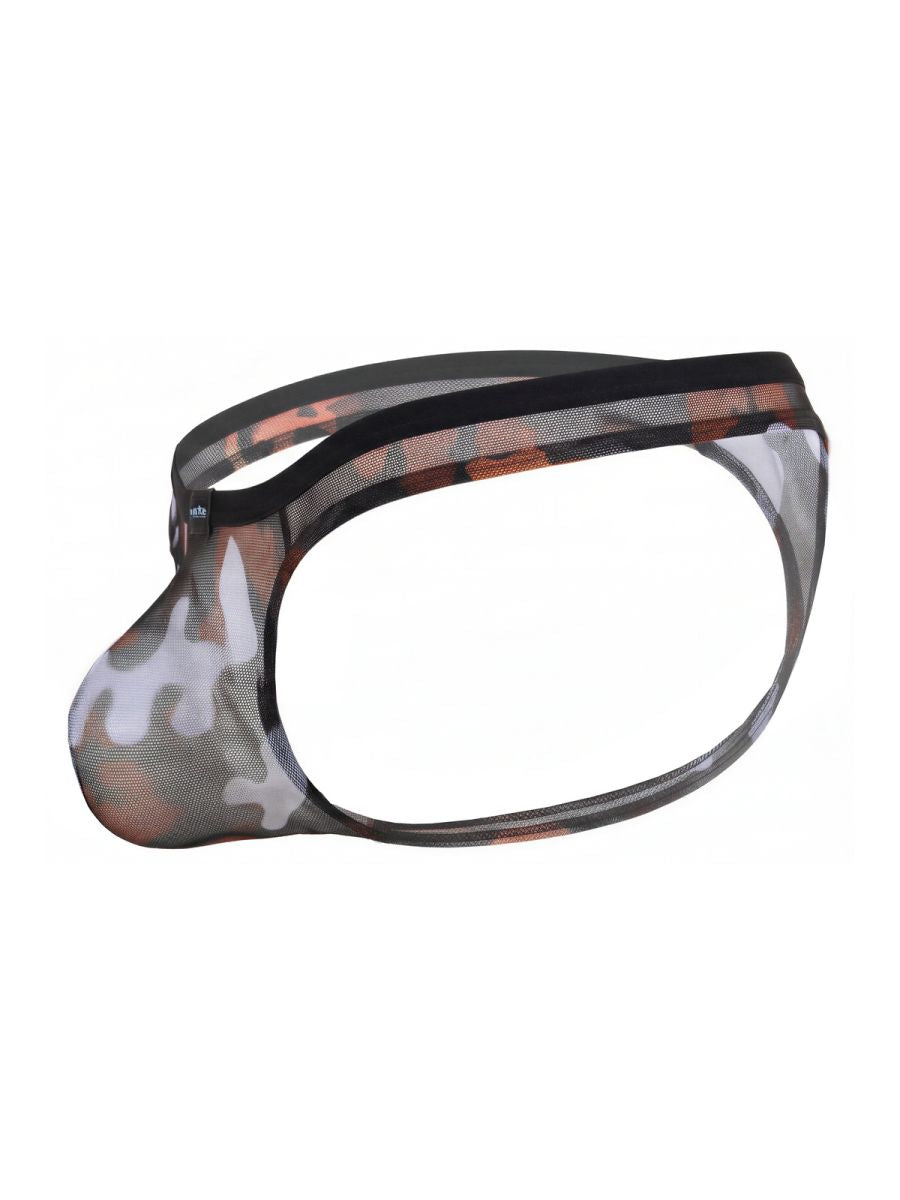Pikante PIK 26116 Mens Camo Sheer Thongs Multi-coloured