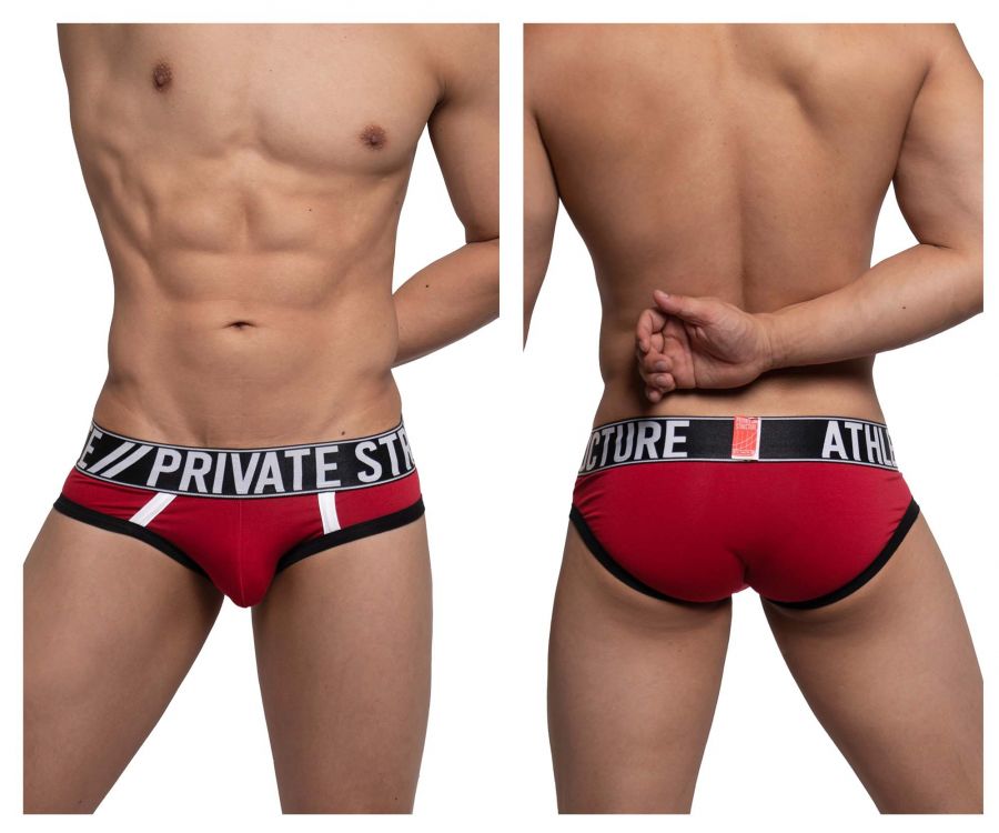 Private Structure BAUX4186 Athlete Mini Briefs Red