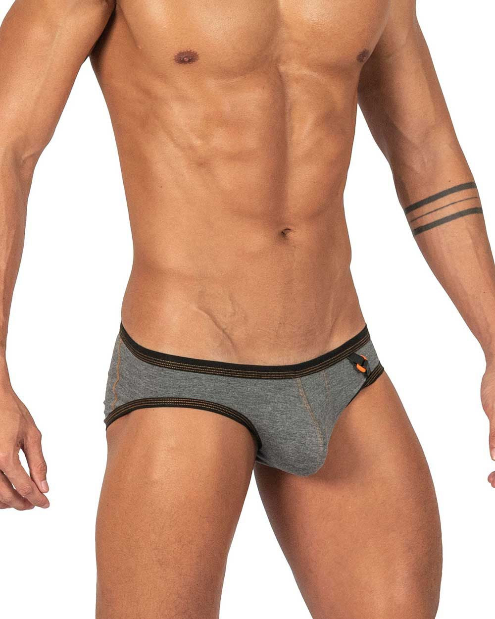 Private Structure LCUT4358 Barn Boy Low Rise Mini Brief Stone Gray