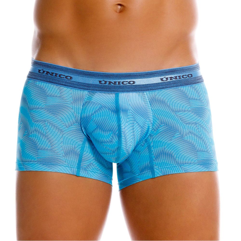 Unico 25040100101 Estraza Mens Boxer Briefs Trunks Blue