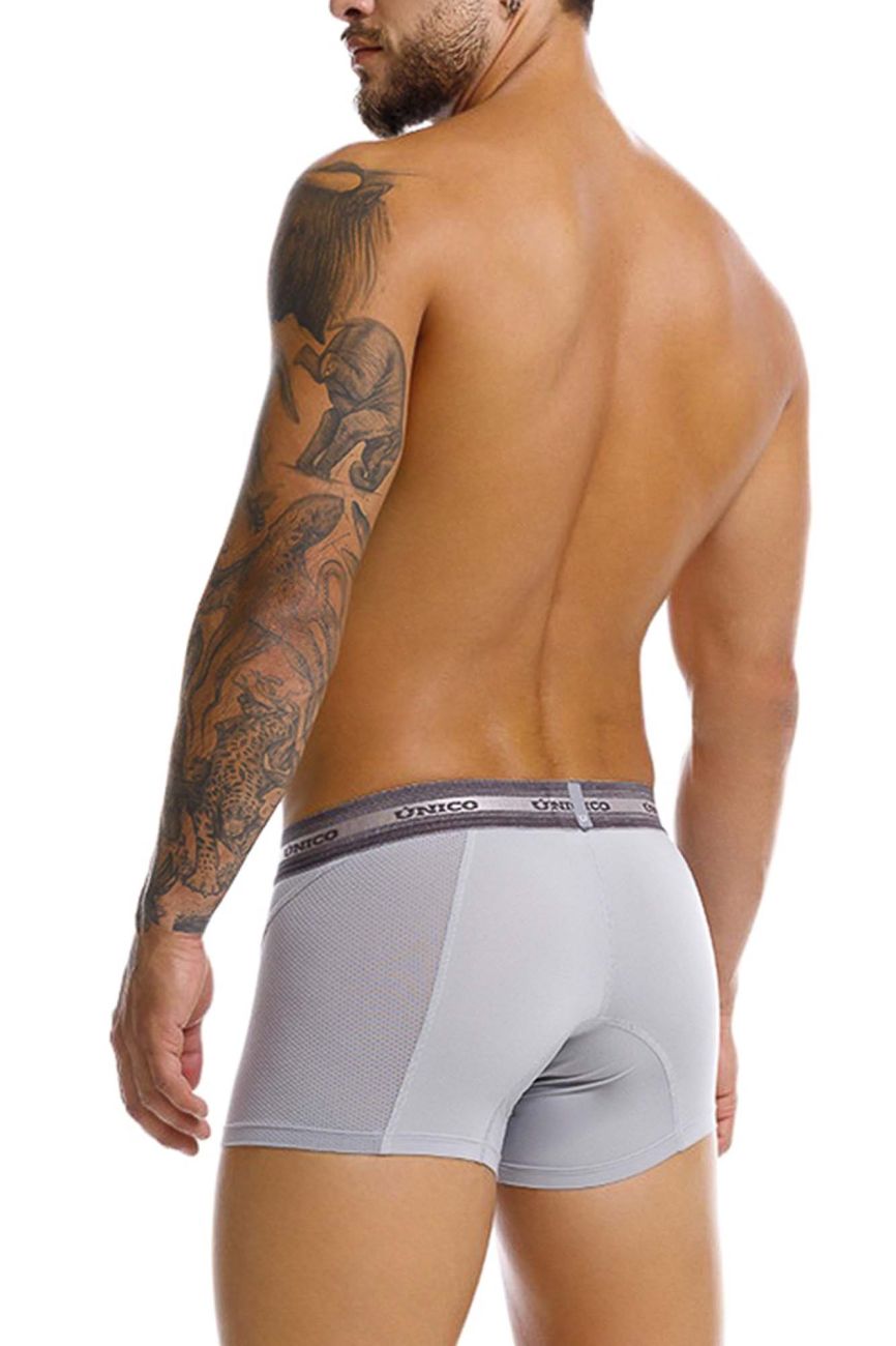 Unico 25040100123 Albaricoque Mens Boxer Briefs Trunks Gray