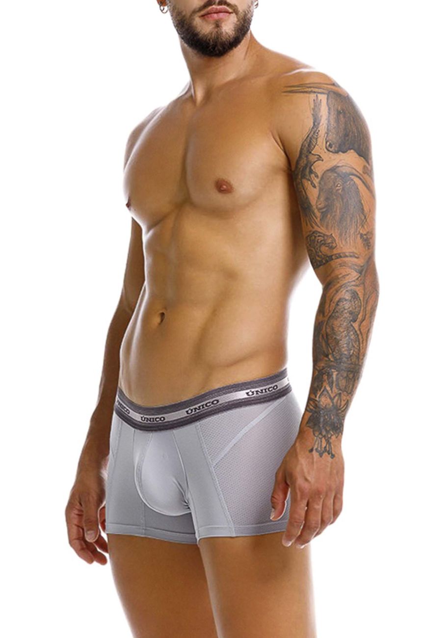 Unico 25040100123 Albaricoque Mens Boxer Briefs Trunks Gray