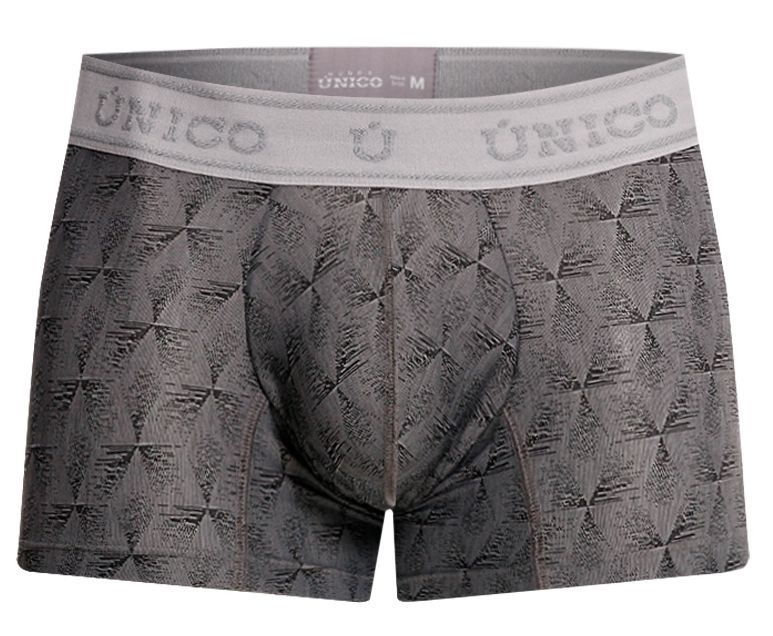 Unico 25050100103 Chisell Mens Premium Comfort Trunks Gray Plus Sizes