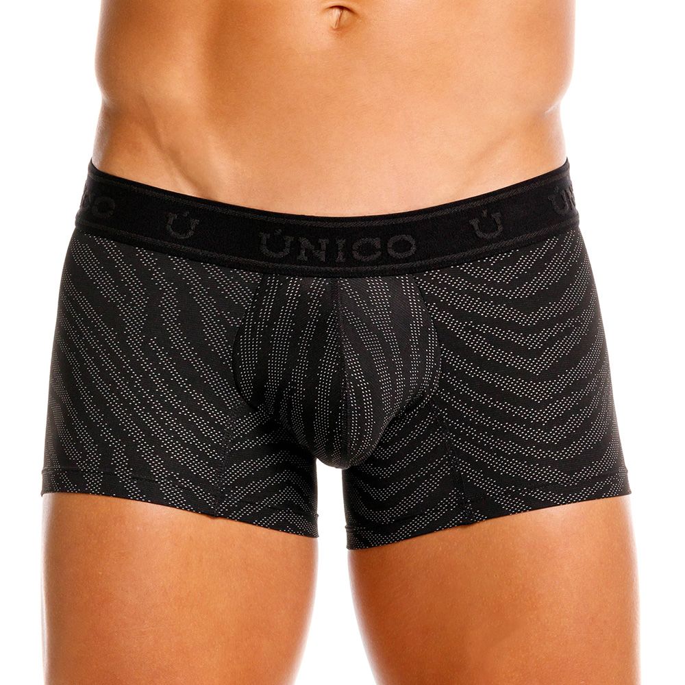 Unico 25050100104 Zelmur Mens Uleash Your Wild Side Trunks Black Plus Sizes