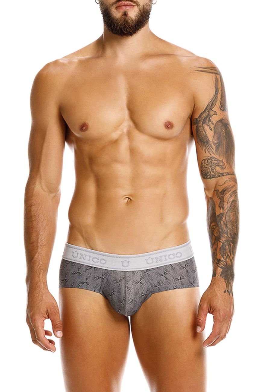Unico 25050101103 Chisell Mens Refined Comfort Briefs Gray Plus Sizes