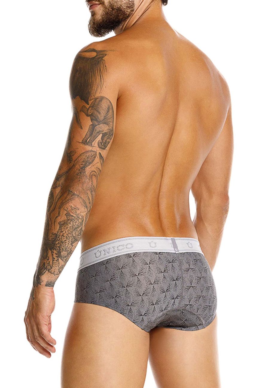 Unico 25050101103 Chisell Mens Refined Comfort Briefs Gray Plus Sizes