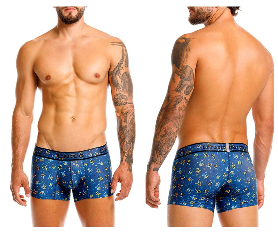 Unico 25060100106 Pacer Mens Eveyday Trunks Blue Plus Sizes