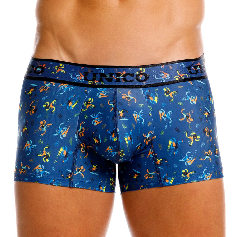 Unico 25060100106 Pacer Mens Eveyday Trunks Blue Plus Sizes