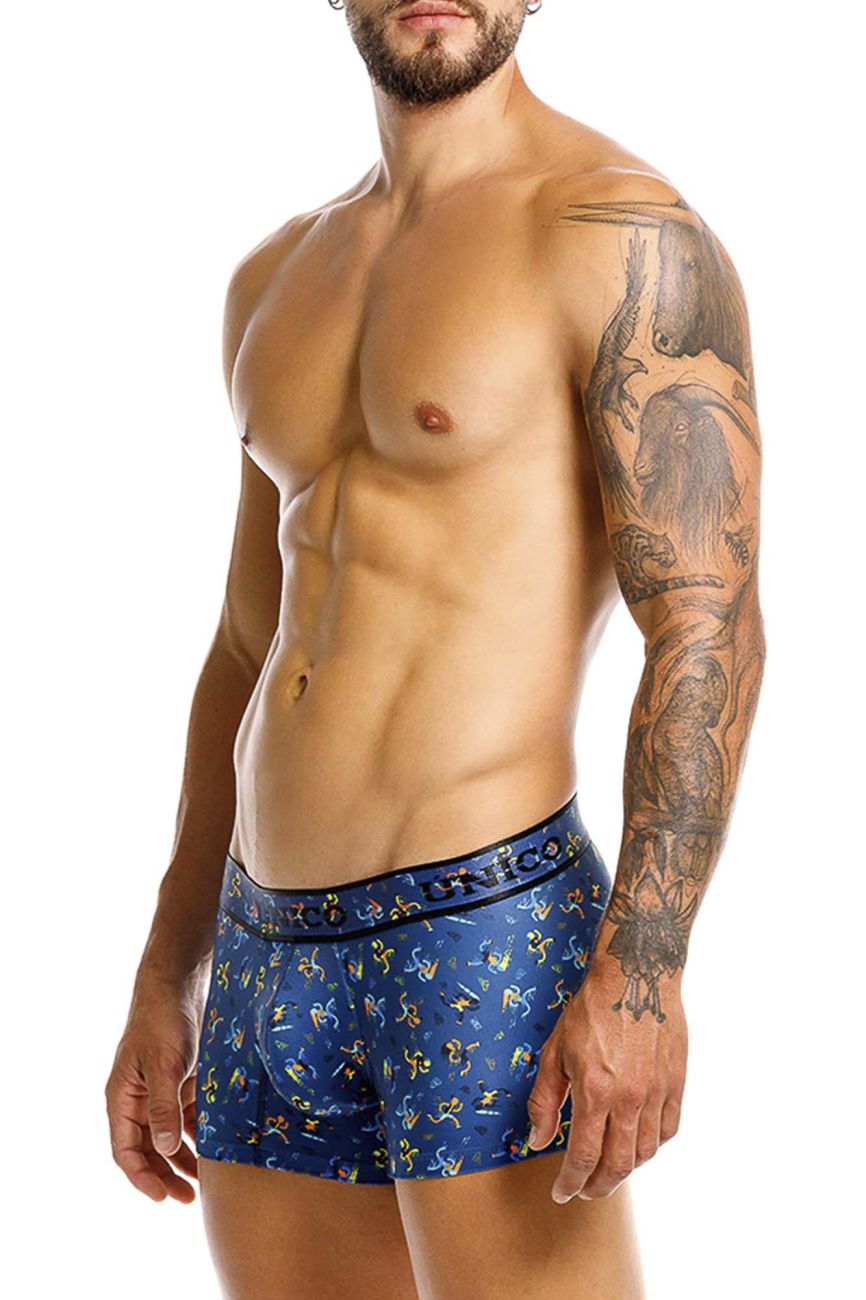 Unico 25060100106 Pacer Mens Eveyday Trunks Blue Plus Sizes