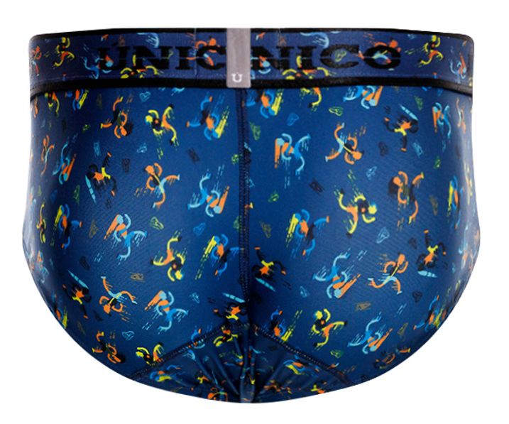 Unico 25060101106 Pacer Mens Vibrant Briefs Blue Print Plus Sizes