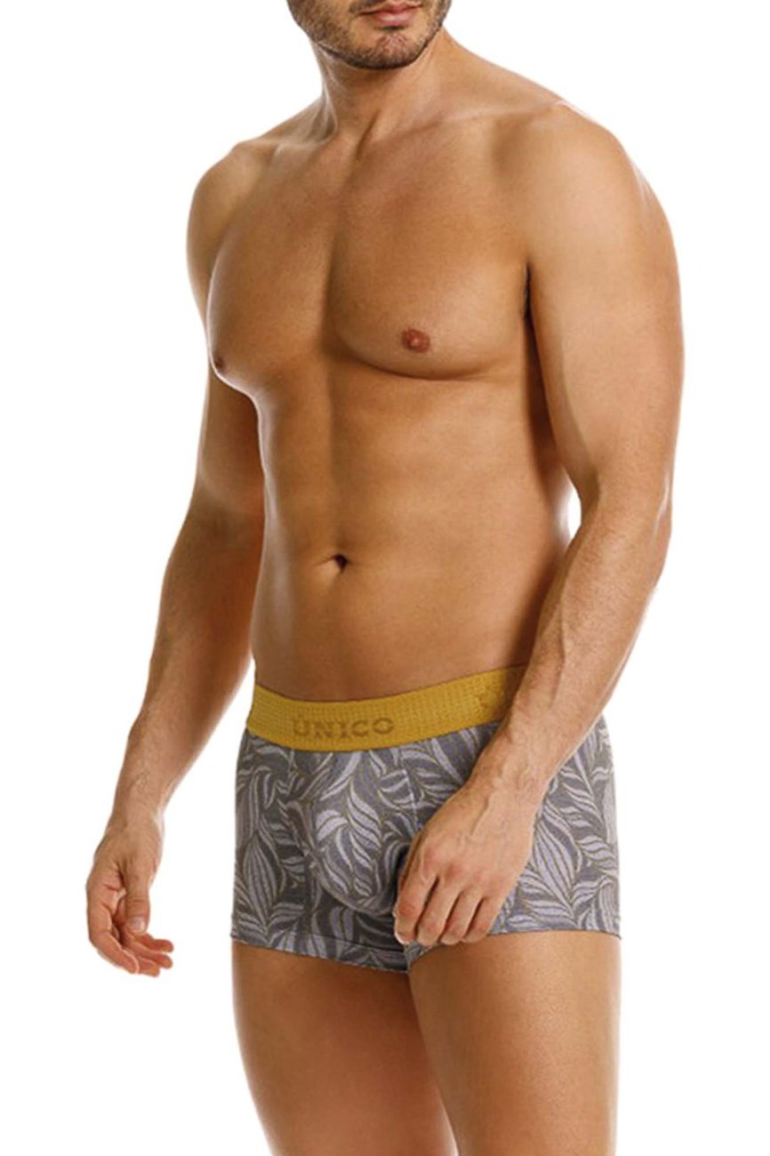 Unico 25070100104 Caudal Mens Stylish Trunks Gray Print Plus Sizes