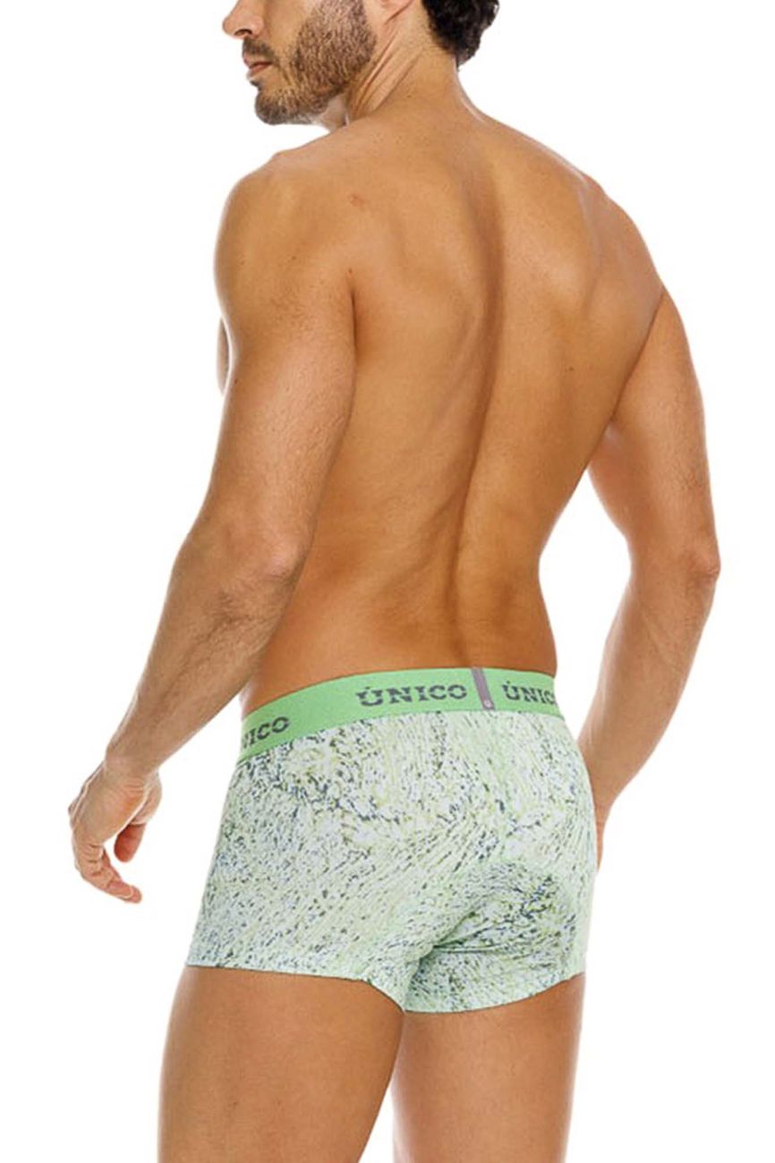 Unico 26020100115 Hunos Mens Clean Sporty Trunks Green Plus Sizes