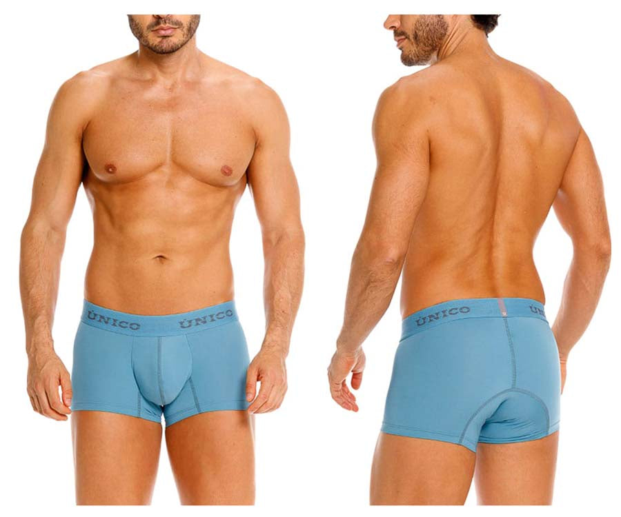 Unico 26020100118 Ventisca Mens Clean & Sleek Trunks Blue Plus Sizes