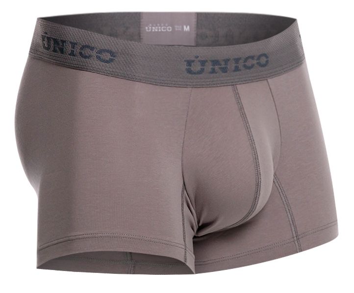 Unico 26020100120 Ruano Mens Effortlessly Sexy Trunks Gray Plus Sizes