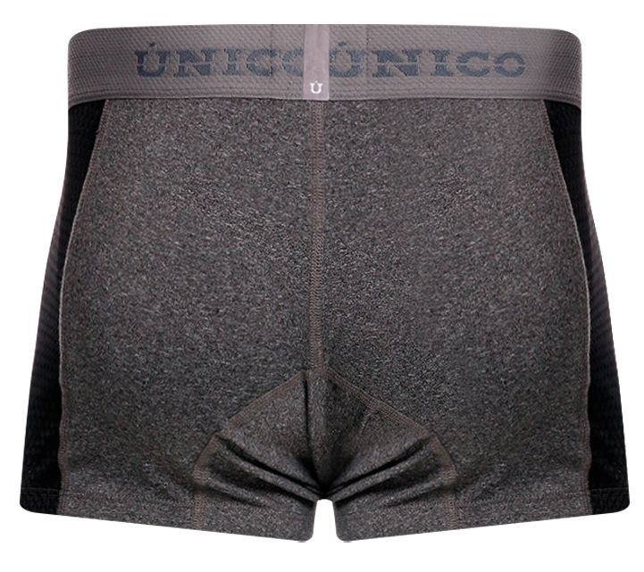 Unico 26020100121 Brio Male Power Up Your Everyday Trunks Gray Plus Sizes