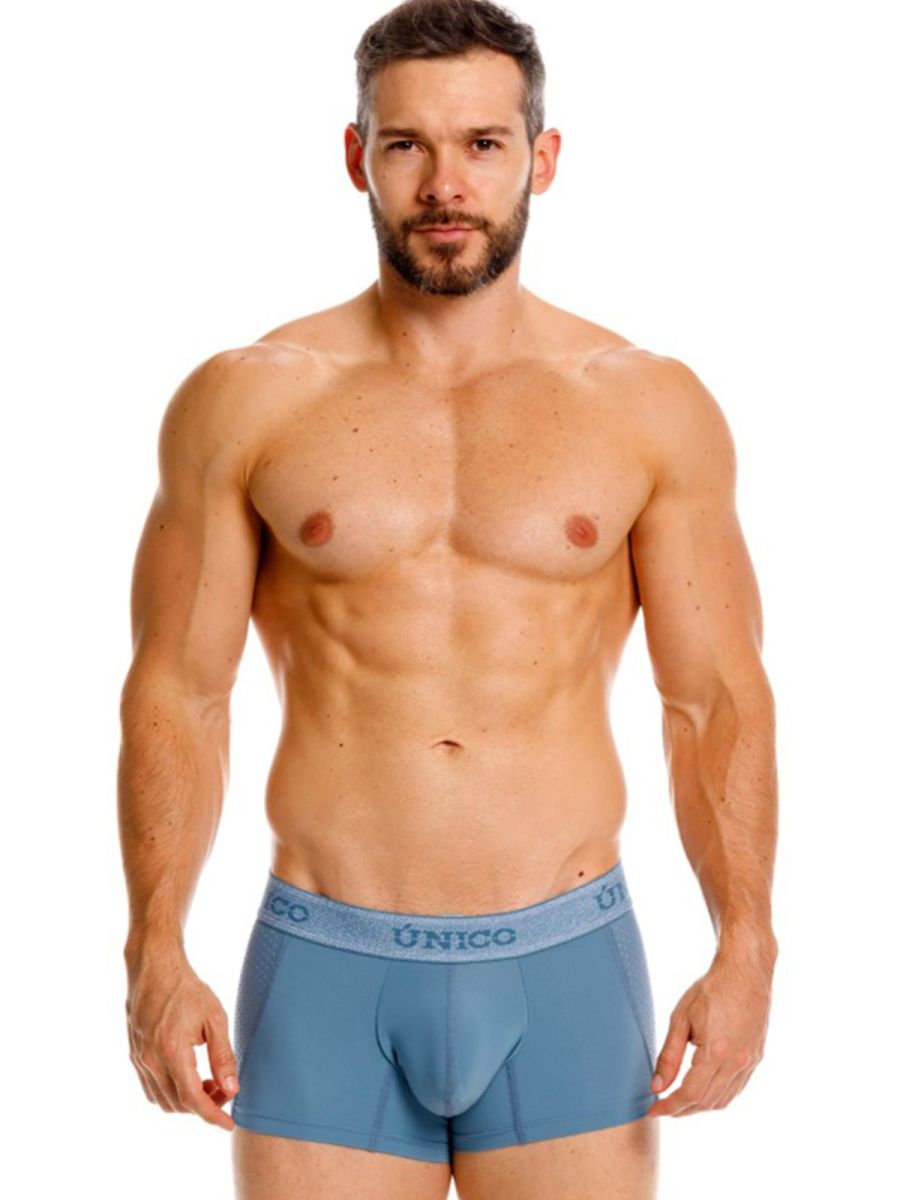 Unico 26040100127 Classic Trunks - Premium Athletic Comfort Blue Plus Sizes