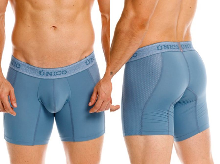 Unico 26040100227 Classic Boxer Briefs - Premium Comfort and Fit Blue Plus Sizes