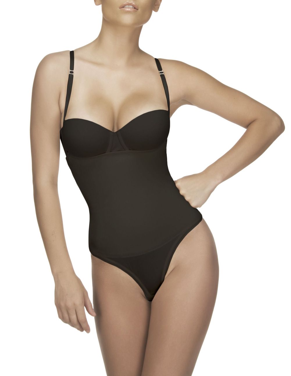 Vedette 211 Nadine Strapless Bodysuit in Thong