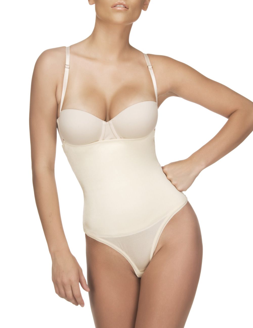 Vedette 211 Nadine Strapless Bodysuit in Thong