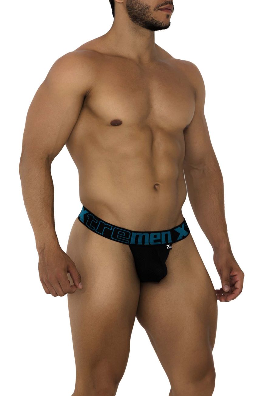 Xtremen 91184 Mesh Thongs Black