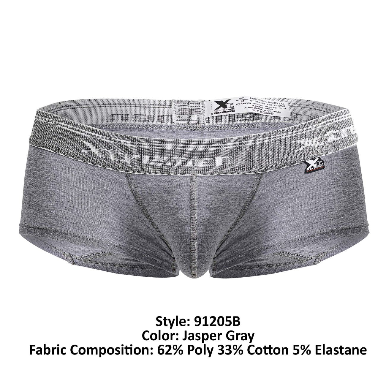Xtremen 91205B Cotton Blend Trunks Jasper Gray