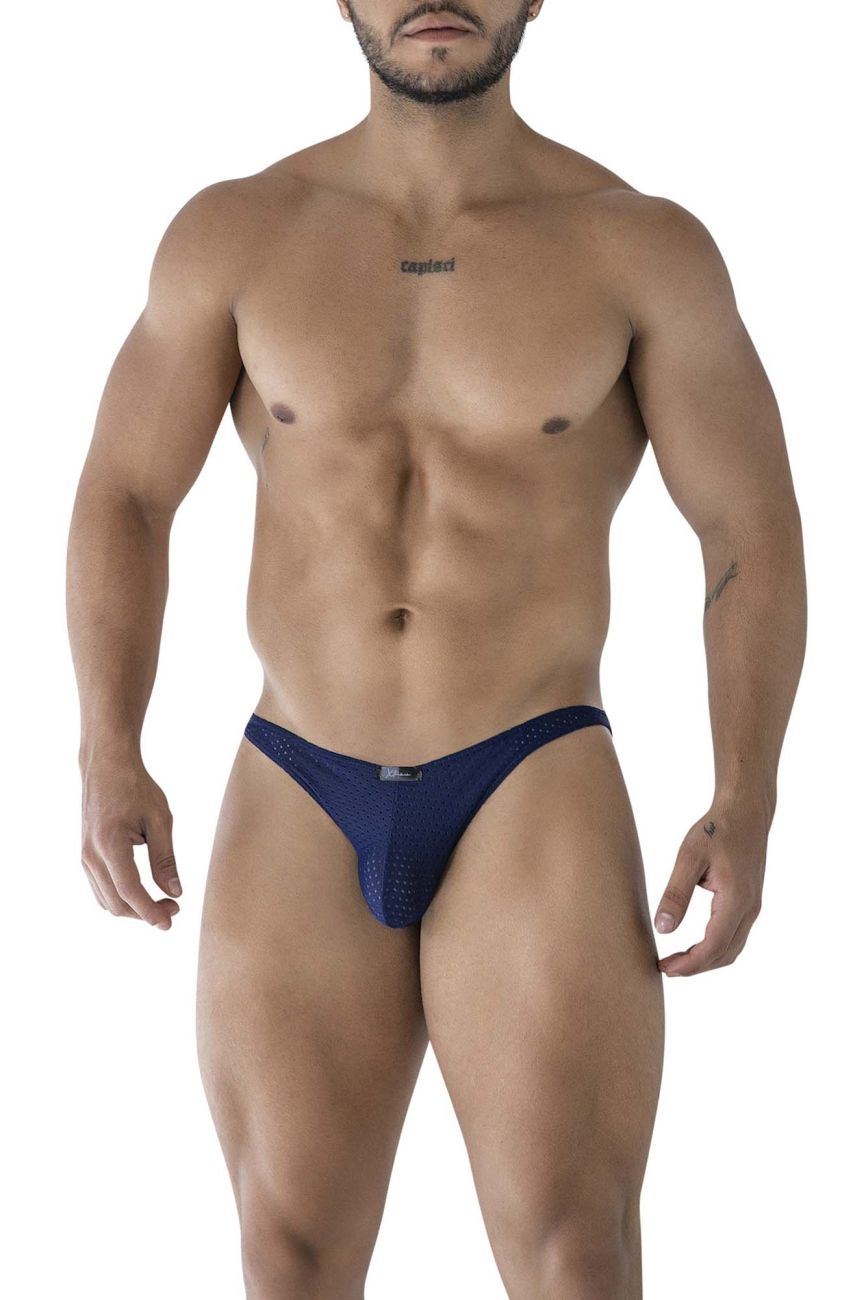 Xtremen 91215B Mens Silky Microfiber Bikini Dark Blue