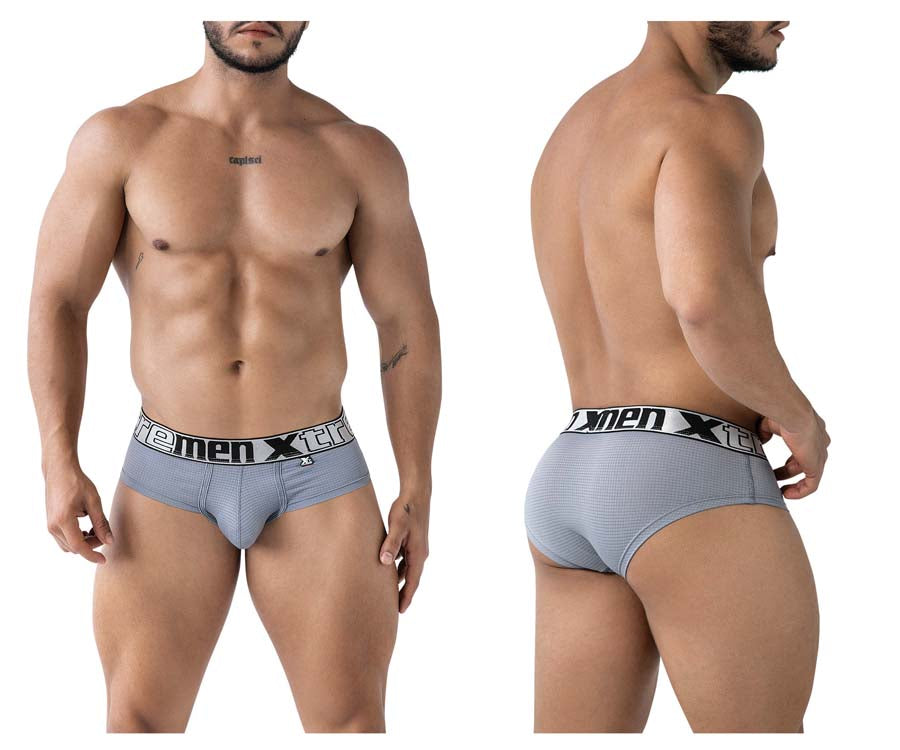 Xtremen 91221 Microfiber Mens Underwear Briefs Gray