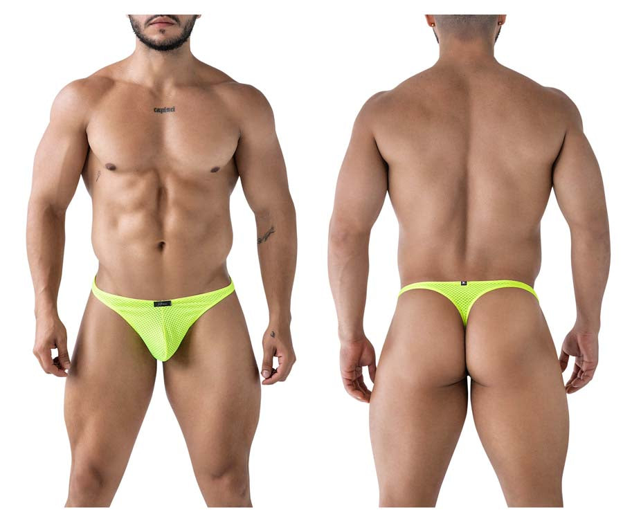 Xtremen 91226 Mens Soft Microfiber Thongs Neon Green