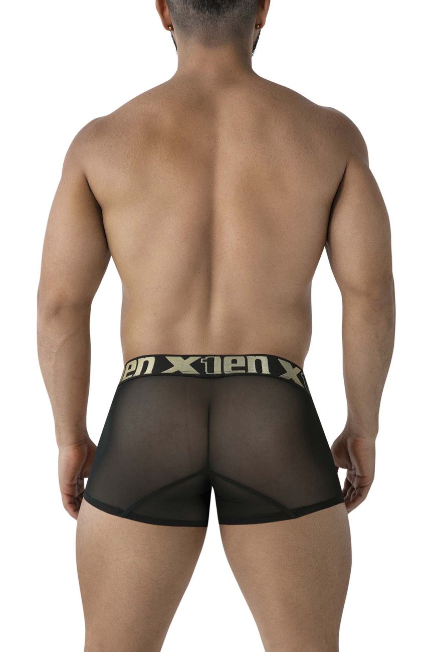 Xtremen 91237 Mens Sheer Microfiber Trunks Black