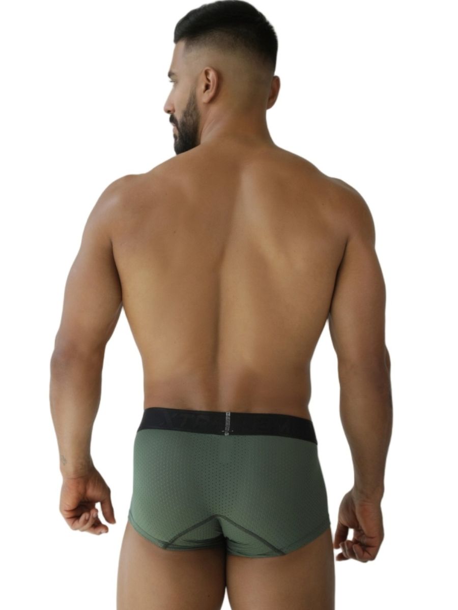 Xtremen 91252 XTREMEN Mens Signature Breathable Modern Trunks Military Green