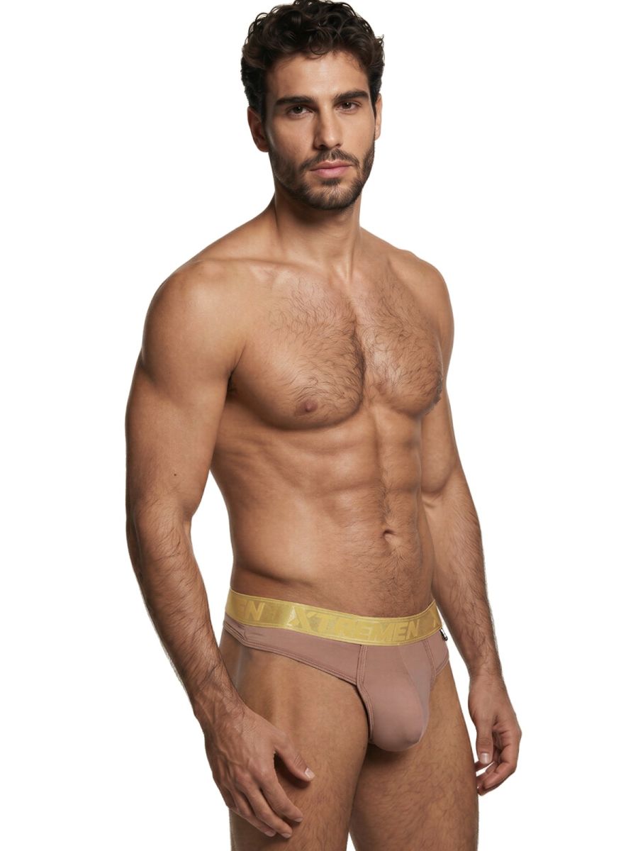 Xtremen 91253 Mens Daily Comfort Microfiber Thongs Khaki