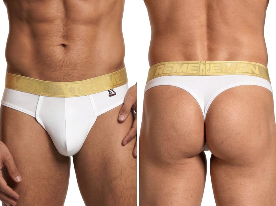 Xtremen 91253 Mens Daily Comfort Microfiber Thongs White