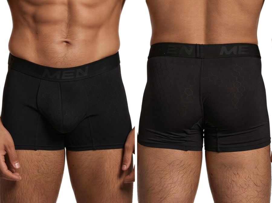 Xtremen 91256 Mens Soft & Comfortable Microfiber Boxer Briefs Black
