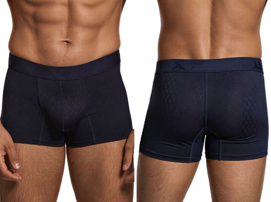 Xtremen 91256 Mens Soft & Comfortable Microfiber Boxer Briefs Dark Blue