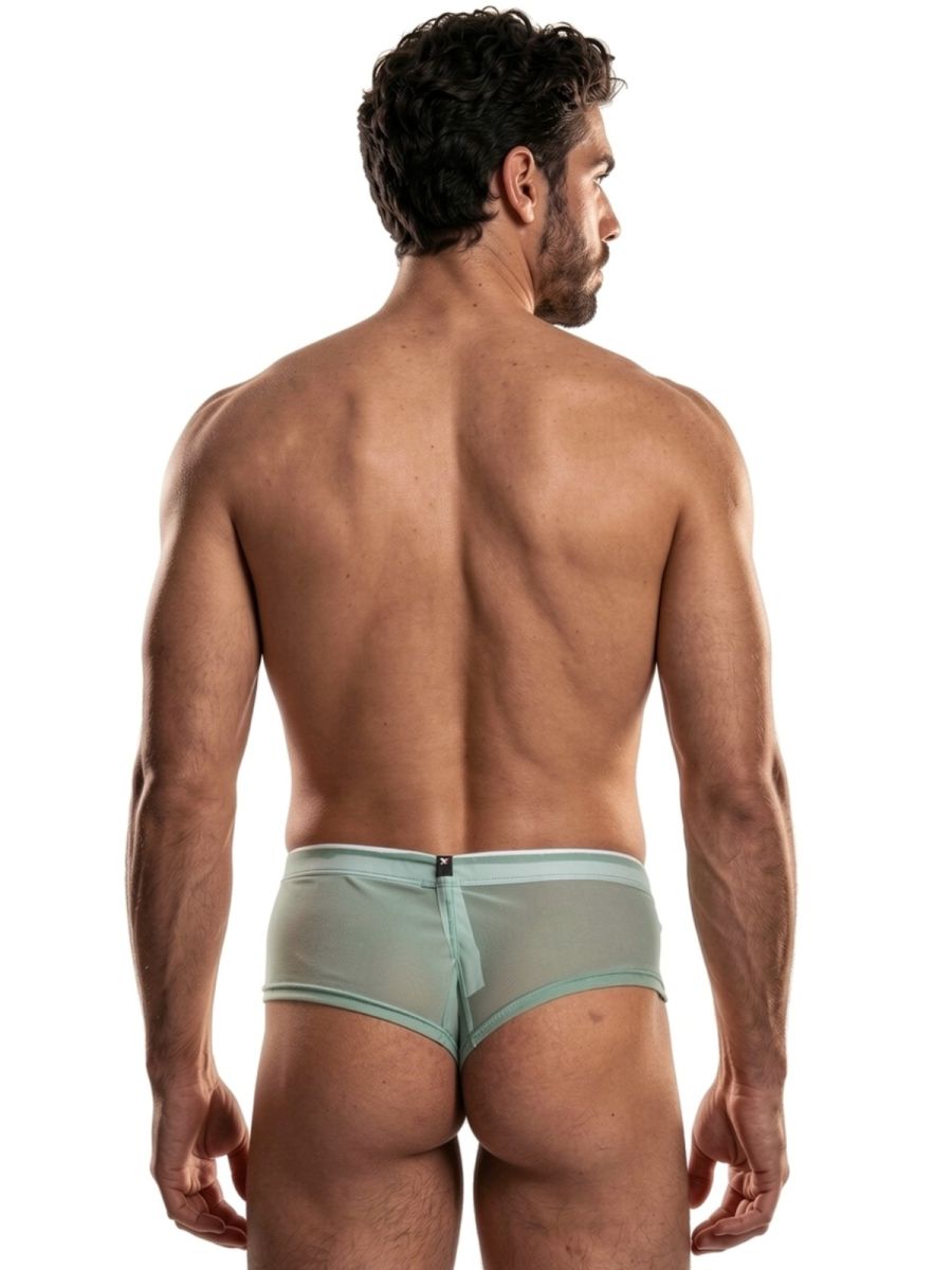 Xtremen 91263 Mens Sheer See-through Microfiber Mesh Briefs Green