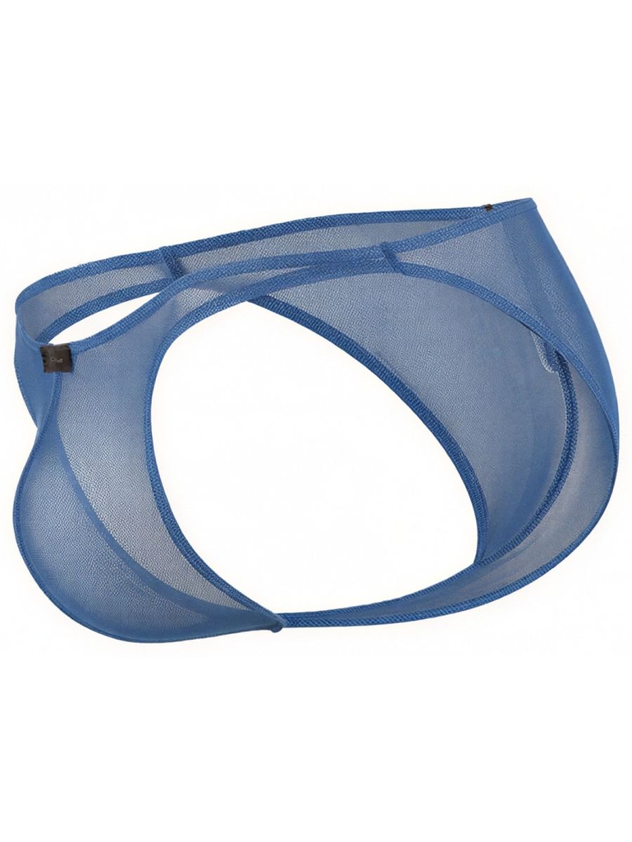 Xtremen 91264 Mens Microfiber See-through Mesh Bikini Brief Blue