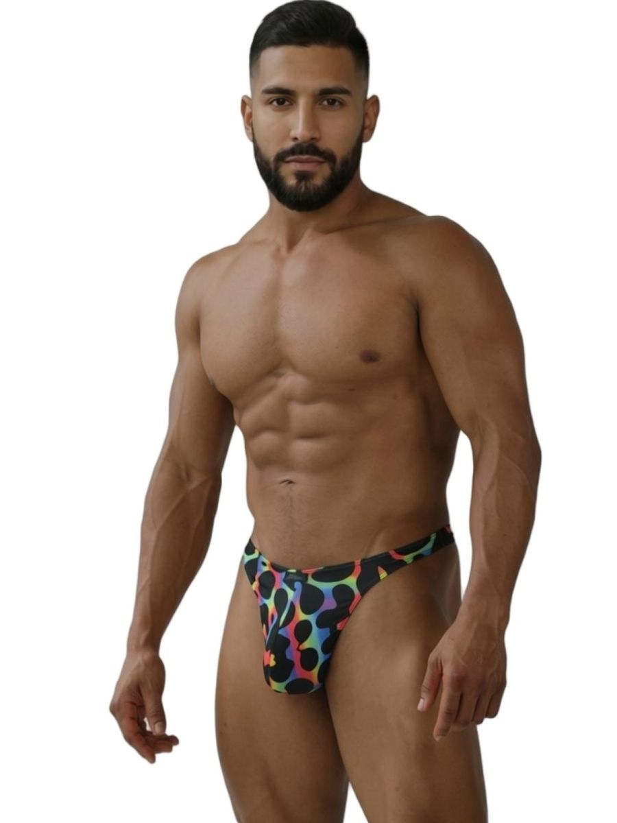 Xtremen 91284 Ultimate Rainbow Expression Men's Thong Mushroom