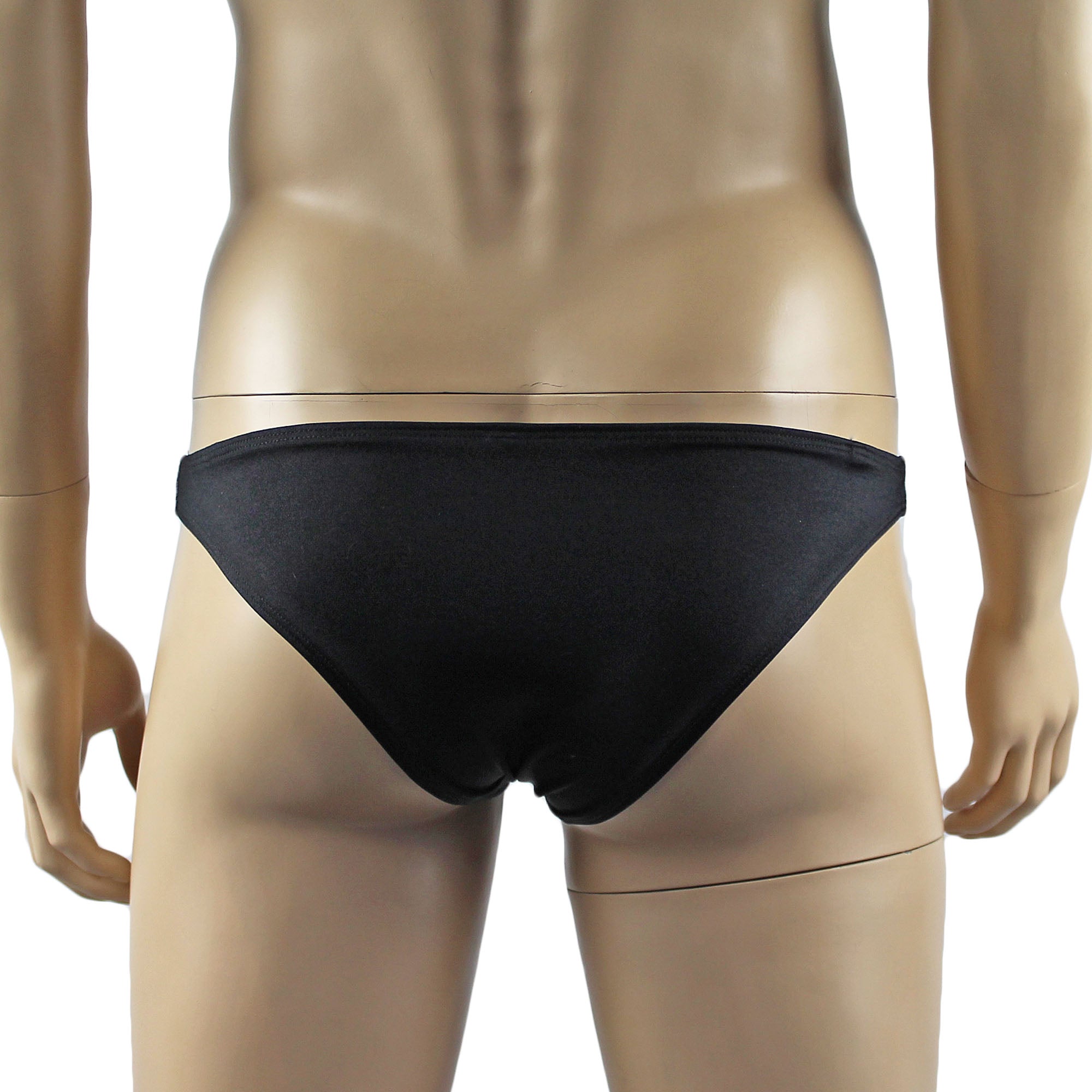 Mens Isabel Bra Top and Bikini Brief Male Lingerie Black & Light Pink Lace