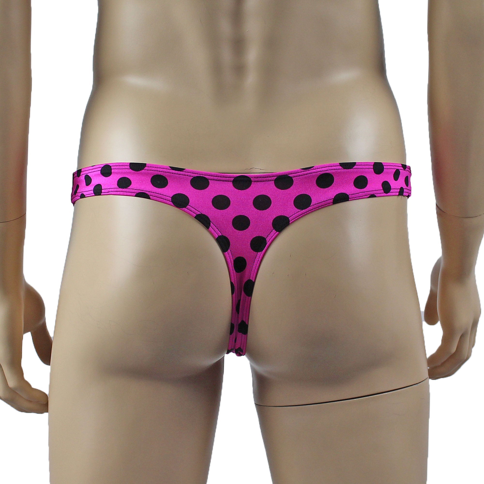 Mens Polka Dot Crop Top Bra & G string Thong