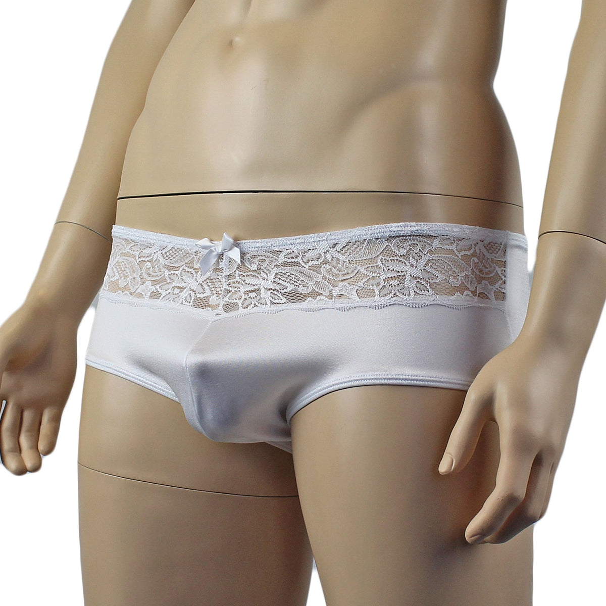 Male Romance Stretch Spandex Boxer Brief White or Black
